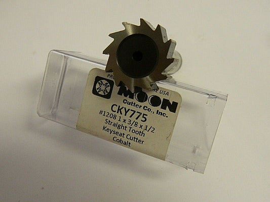 Moon 1"Diam Shank 12 Teeth Connection Woodruff Keyseat Cutter 40606220