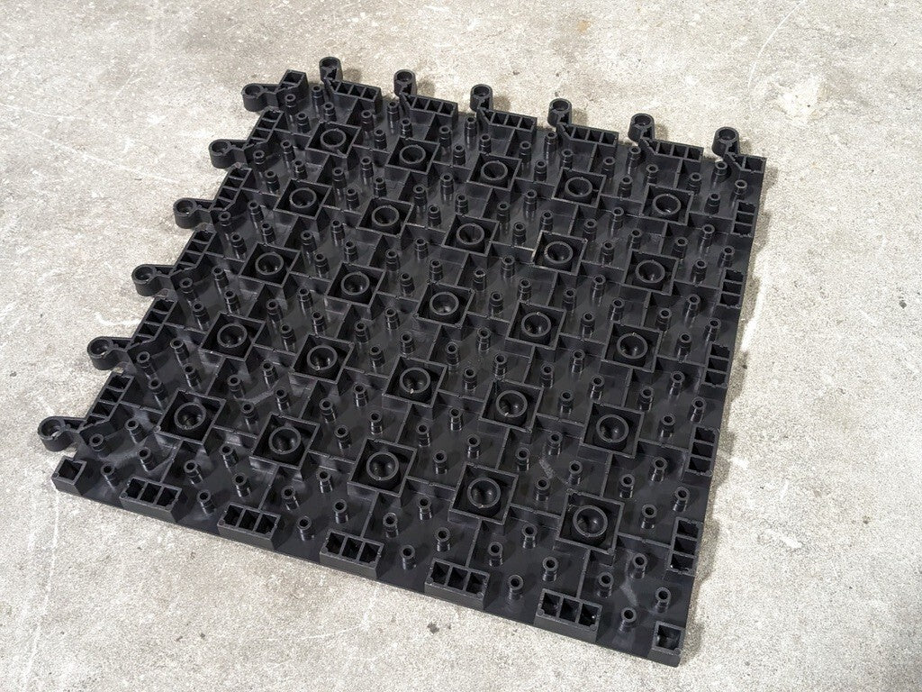 Set of 8 Wearwell Ergodeck Interlocking Anti-Fatigue Mat 18" x 18" Tiles
