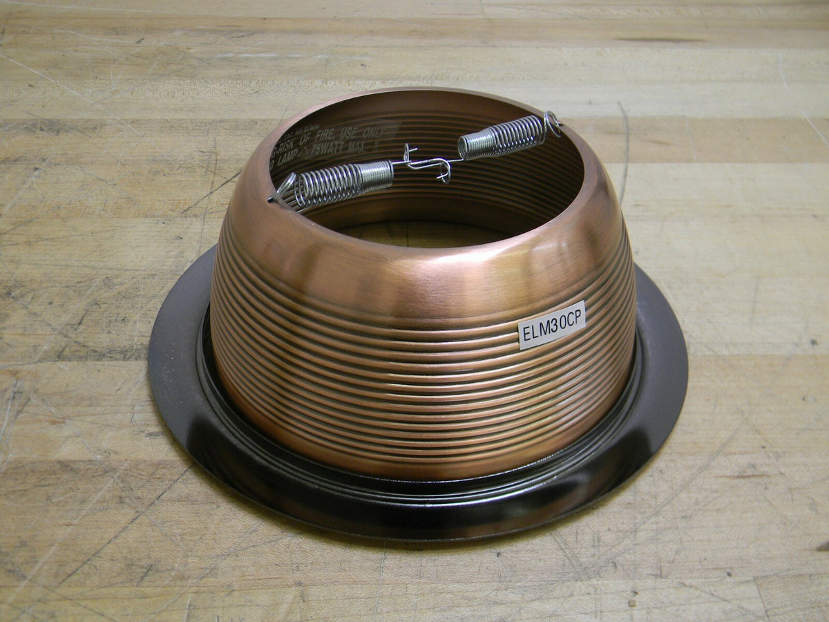 Lot of 4 Elco Lighting 6" Recessed Metal Step Baffle Trim ELM30CP