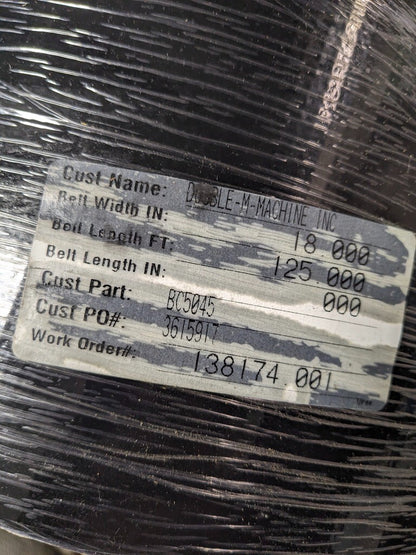 Medium Duty Replacement Belt for Conveyor 125 Ft. Length 18 In. Width BC5045