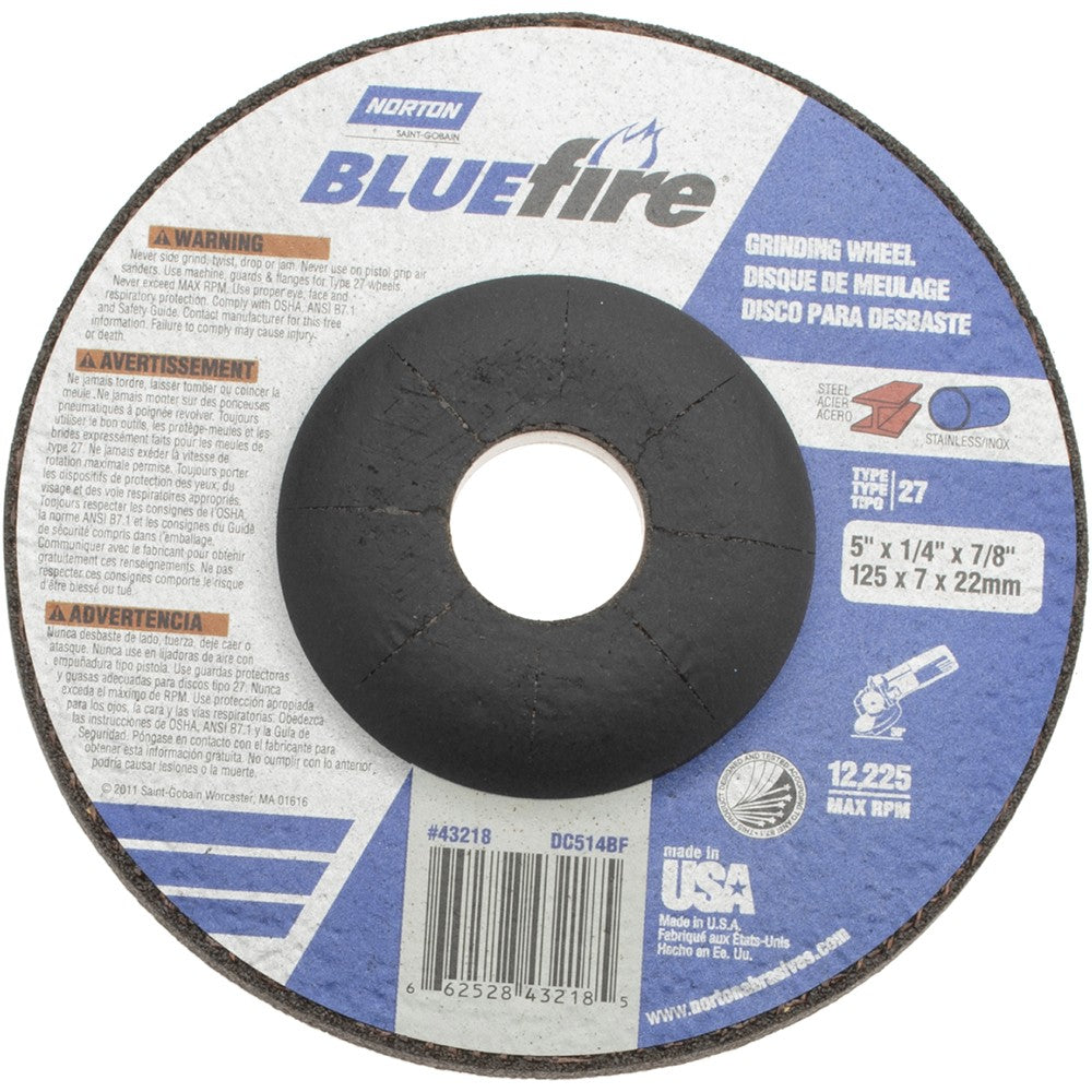 Norton Zirconia Alumina Depressed-Center Wheel Type 27 66252843218