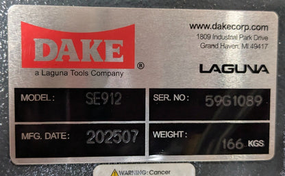 DAKE SE912  9 x 12  Horizontal Bandsaw 110v  1HP  Step Pulley  *Scratch & Dent*