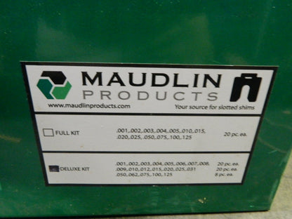 Maudlin Products SS Slotted Shim Assortment 0.001 to 0.125 5" x 5" MSD