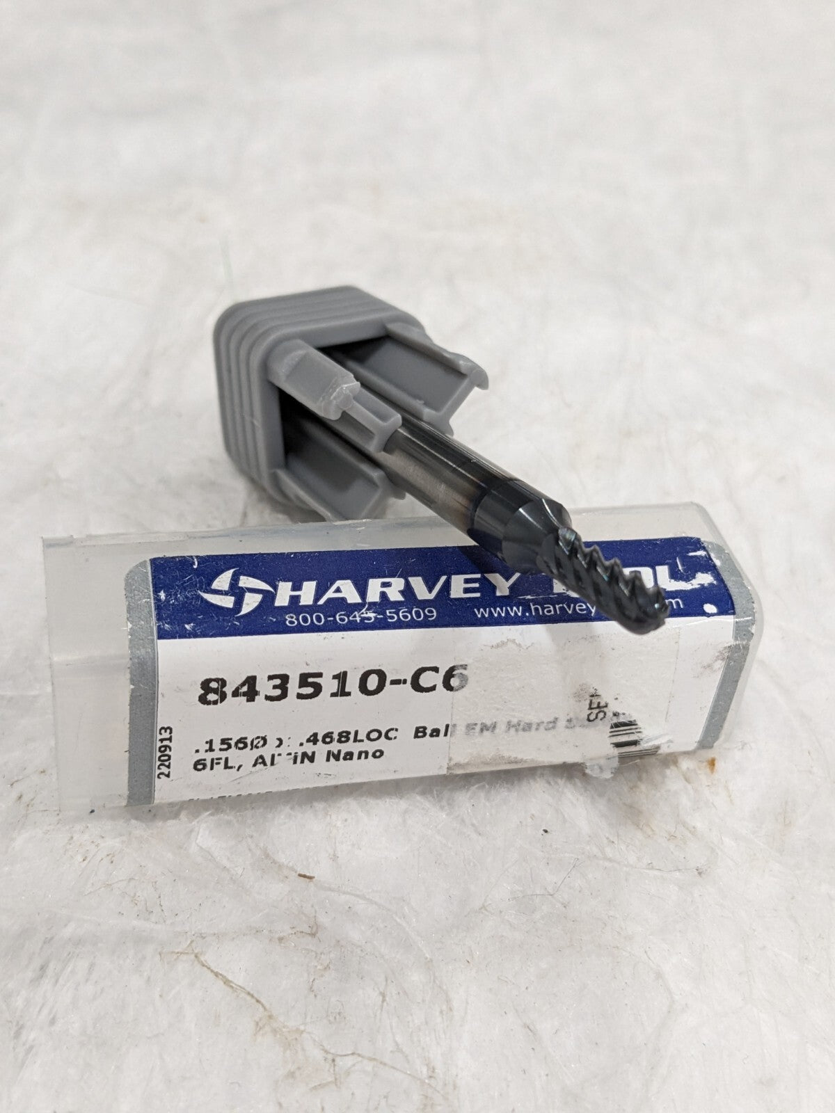 HARVEY TOOL Ball End Mill: 5/32" Dia, 15/32" LOC, 6 Flute 843510-C6