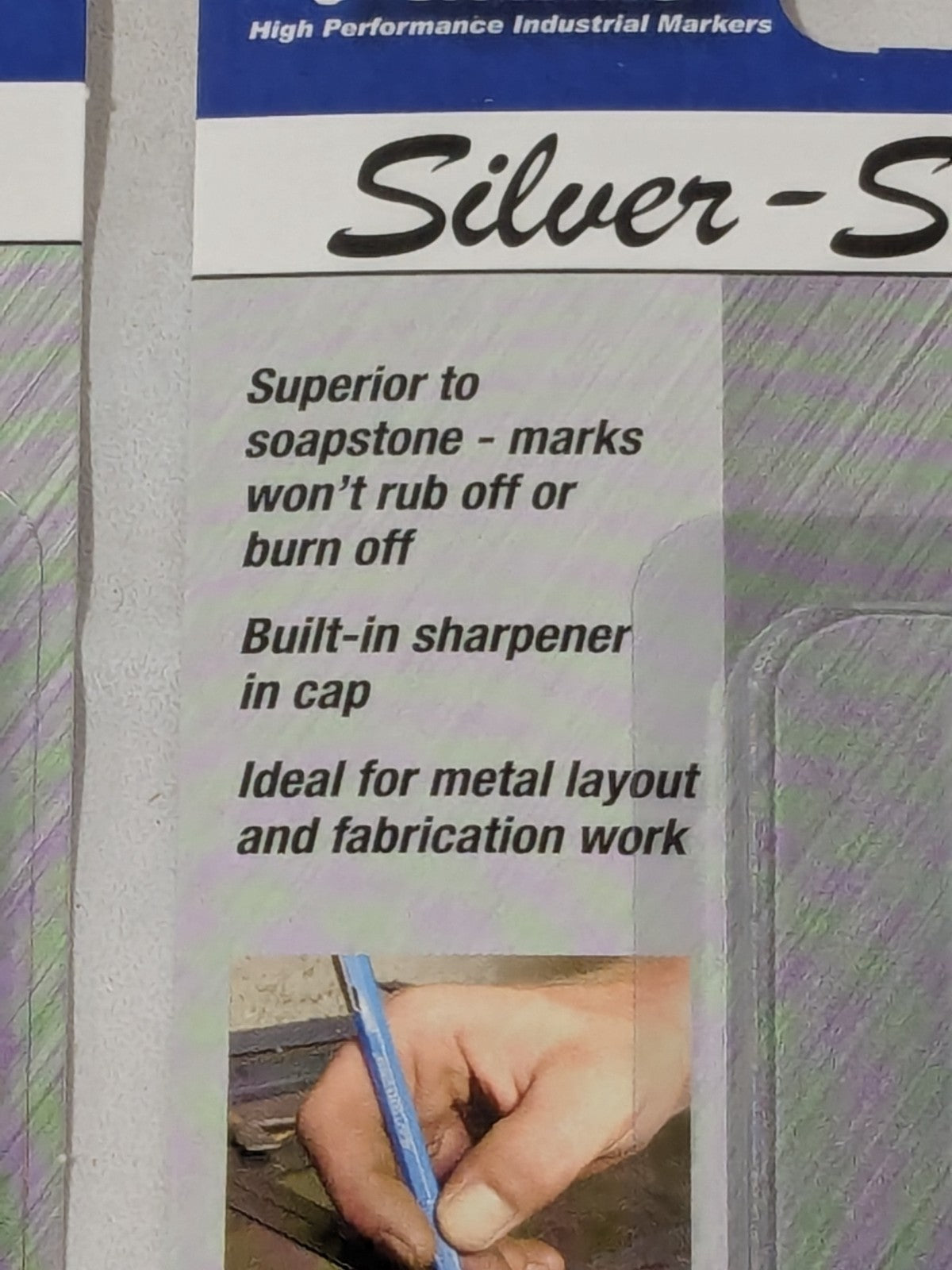 Markal Welder's Pencil: Metallic Silver, Round Tip 4 Packs 96006