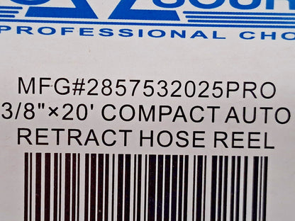 Pro-Source Hose Reel W Hose 3/8" ID Hose x 20ft Spring Retractable 2857532025PRO