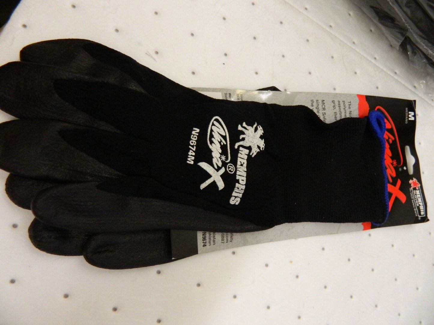 MCR SAFETY qty 15 General Purpose Work Gloves Medium Nitrile Coated Nylon N9674M