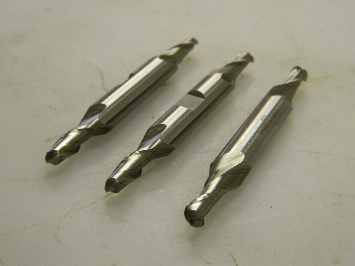 Pro-Grade Ball Double End Mills 3 Pack 1/4" Dia 1/2" LOC 2 Flute HSS 0