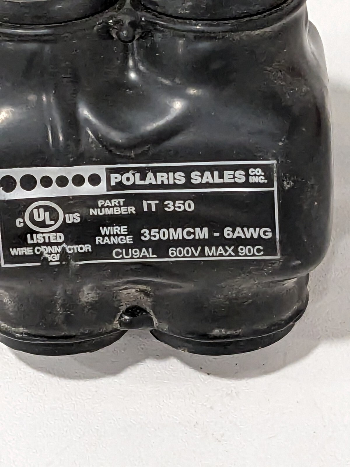 Polaris Insulation Tap Connector Wire Range 350 MCM-6 AWG IT-350