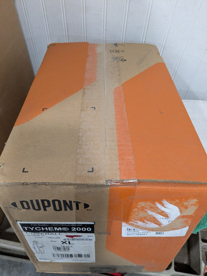 DUPONT Disposable Coveralls 12pk Splash&Chemical Size XL QC127SYLXL001200