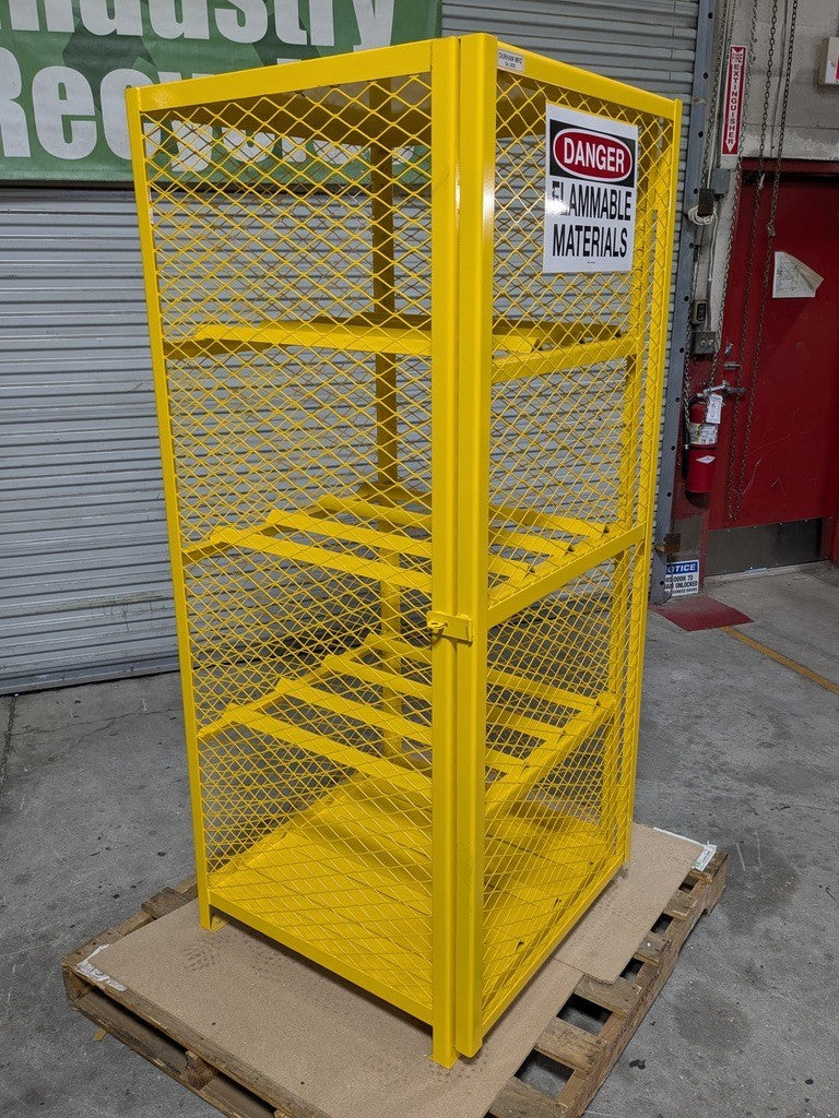 Durham Gas Cylinder Storage Cabinet 71 x 30 x 30 Steel Yellow EGCC8-50