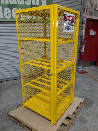 Durham Gas Cylinder Storage Cabinet 71 x 30 x 30 Steel Yellow EGCC8-50
