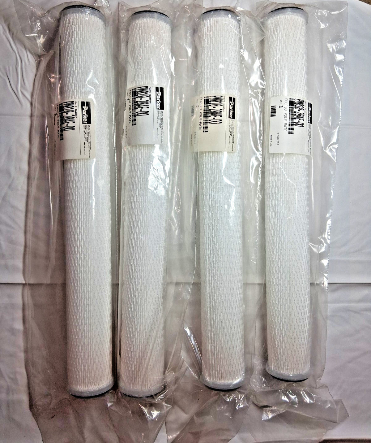 QTY 4 Parker Polypropylene Fulflo Poly-Mate 1 Micron Filter PM010-20AF-DO