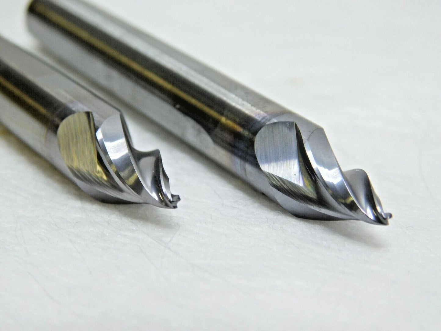 2 PACK Dumbarton Tool Carbide End Mills TICN 3" OAL 3FL 500882-T-3