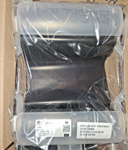 Brady Ribbon Cartridge 4.33" W 200' L Black Resin 118094