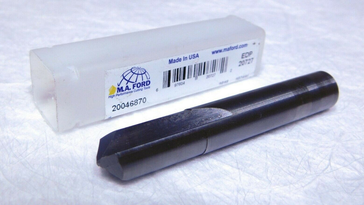 MA Ford Solid Carbid Straight Flute Drill Bit 15/32 Dia 2Fl Shank Dia 3L 20727