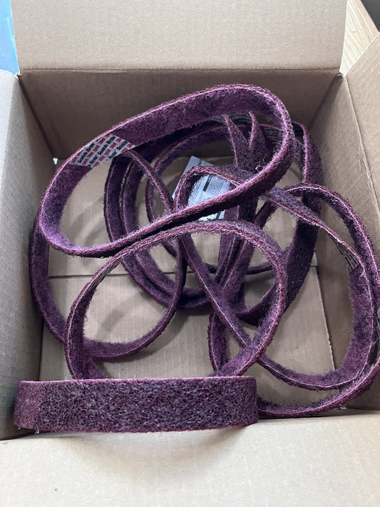 3M Abrasive Belt: 1" Wide, 18" OAL, Aluminum Oxide QTY 10