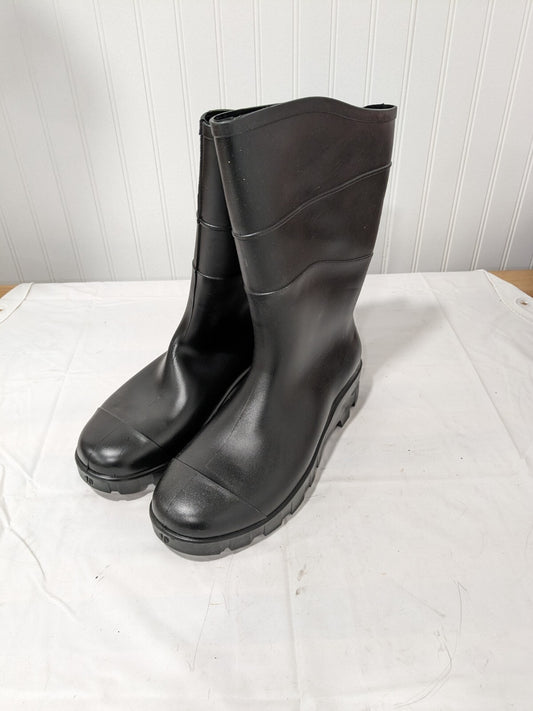 PRO-SAFE Work Shoe: Size 10, 13" High, Polyvinylchloride, Steel Toe PS-44231-10