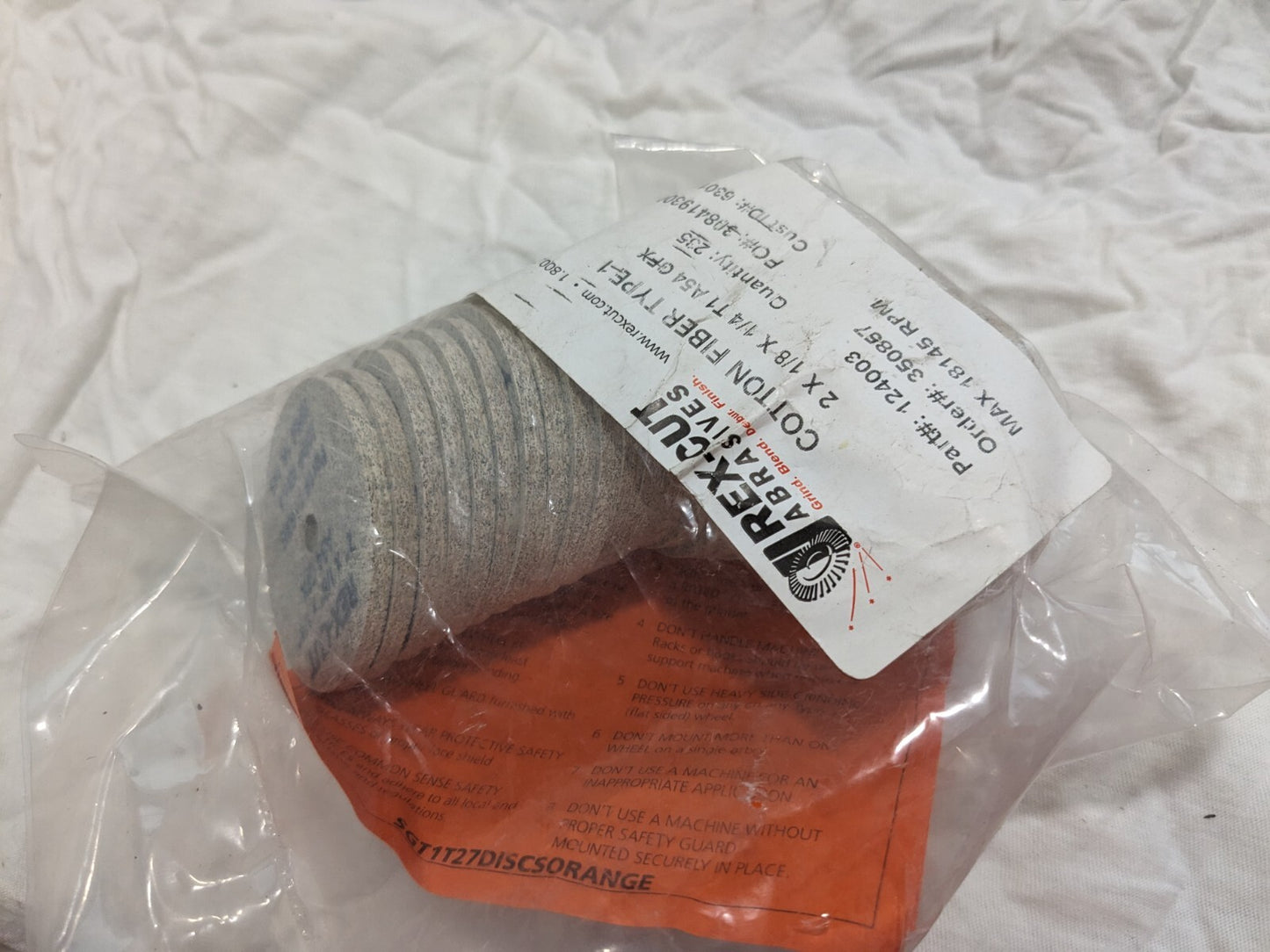 CRATEX Deburring Wheel: 2" Dia, Aluminum Oxide 25pk 40014