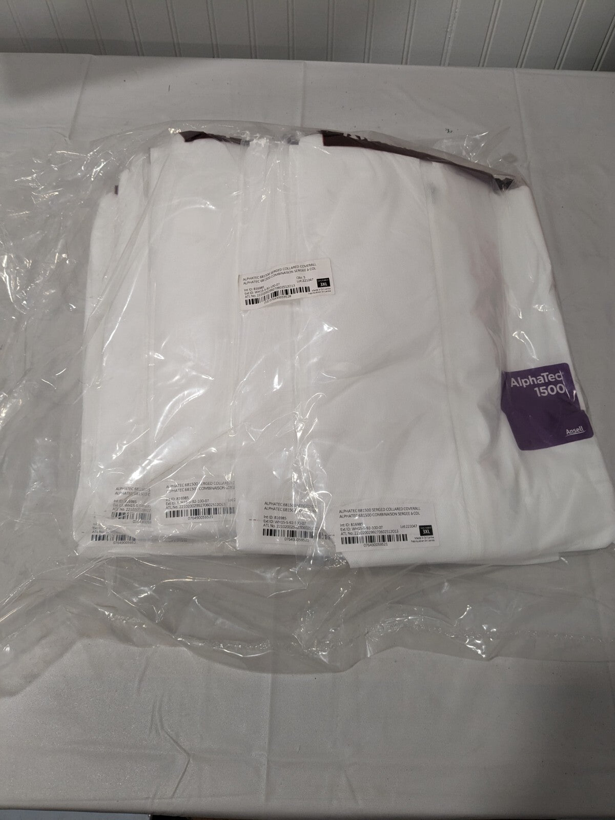 Ansell Disposable Coveralls Water Protection, Sz 3X-Large Qty 5 WH15-S-92-100-07