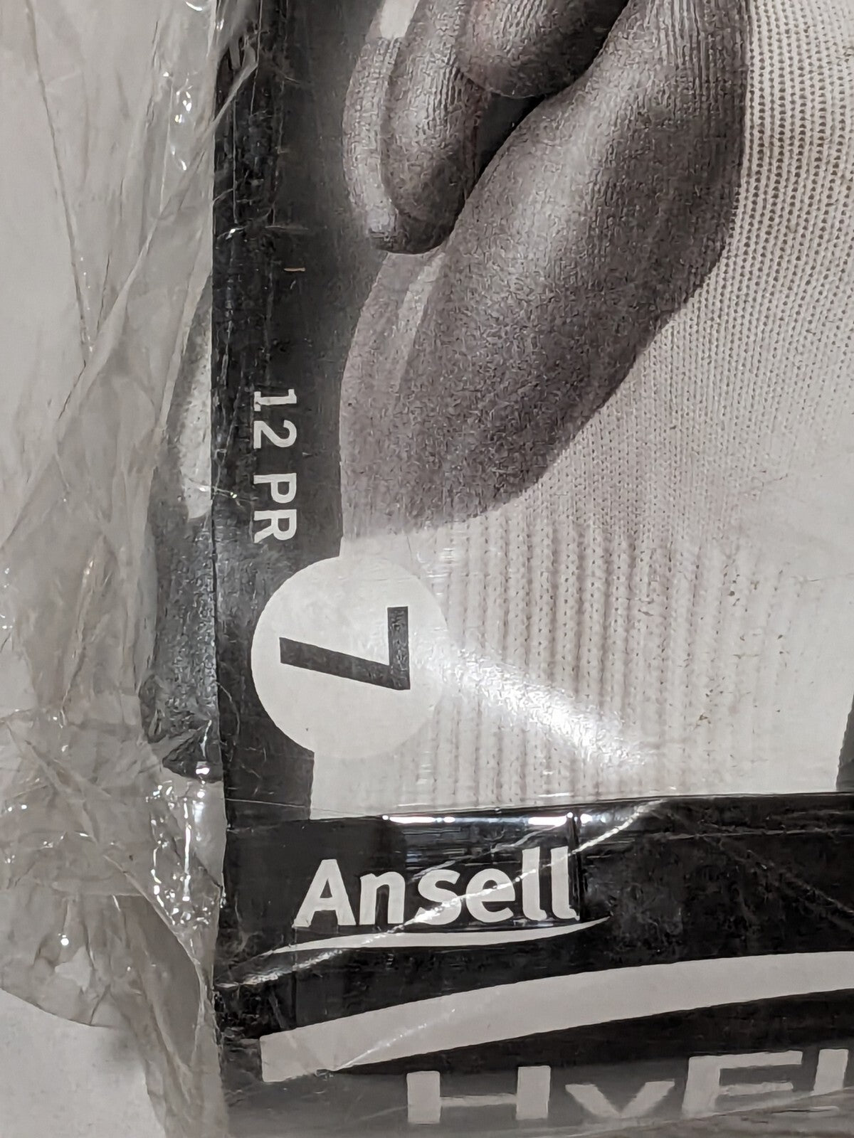 12 Pair Ansell HyFlex Light-Duty Multipurpose Glove with Knitwrist Size 7 11-830