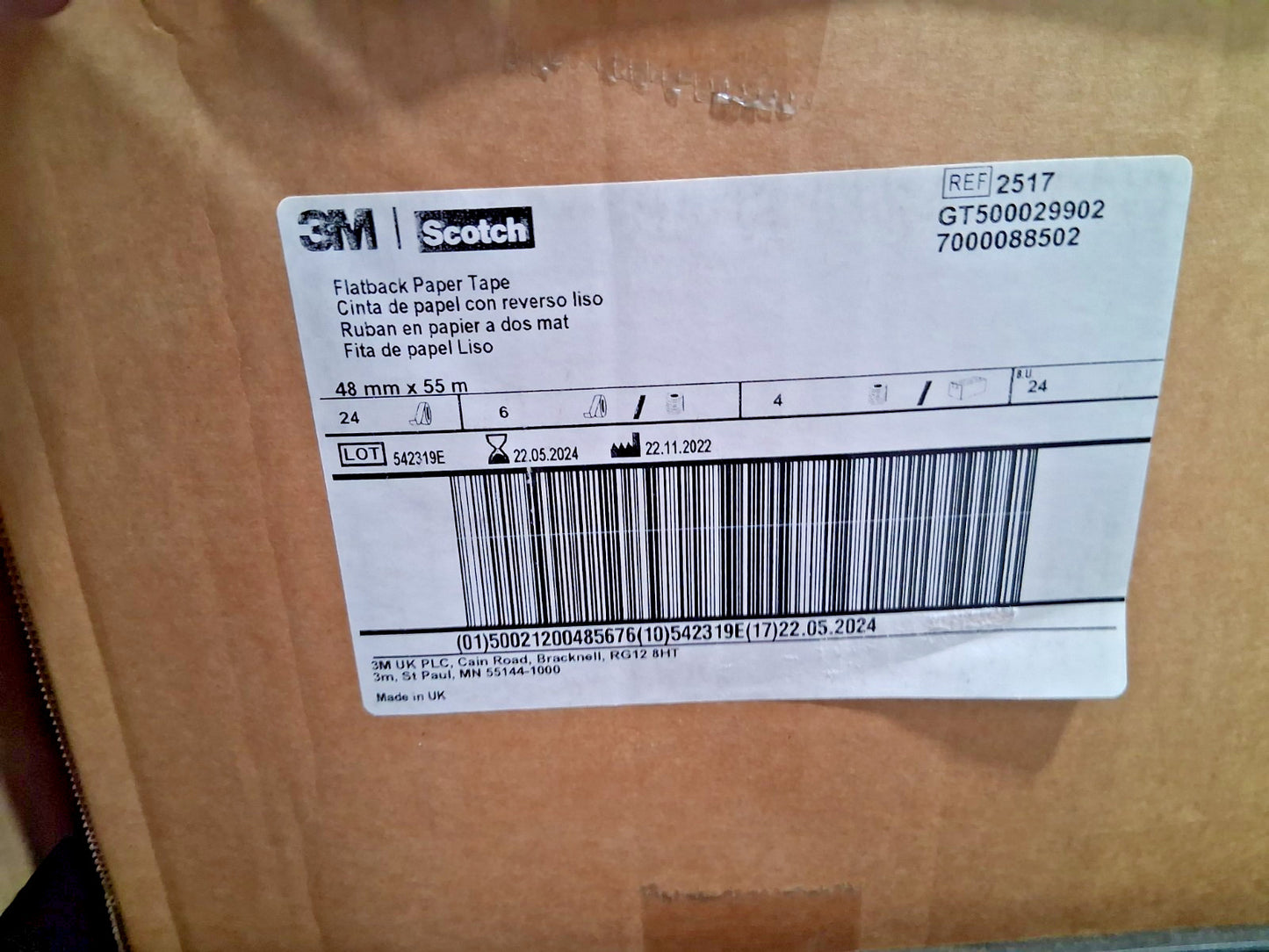 3M Masking Tape QTY6 2" Wide 60 yd Long 6.5 mil Thick 7000088502