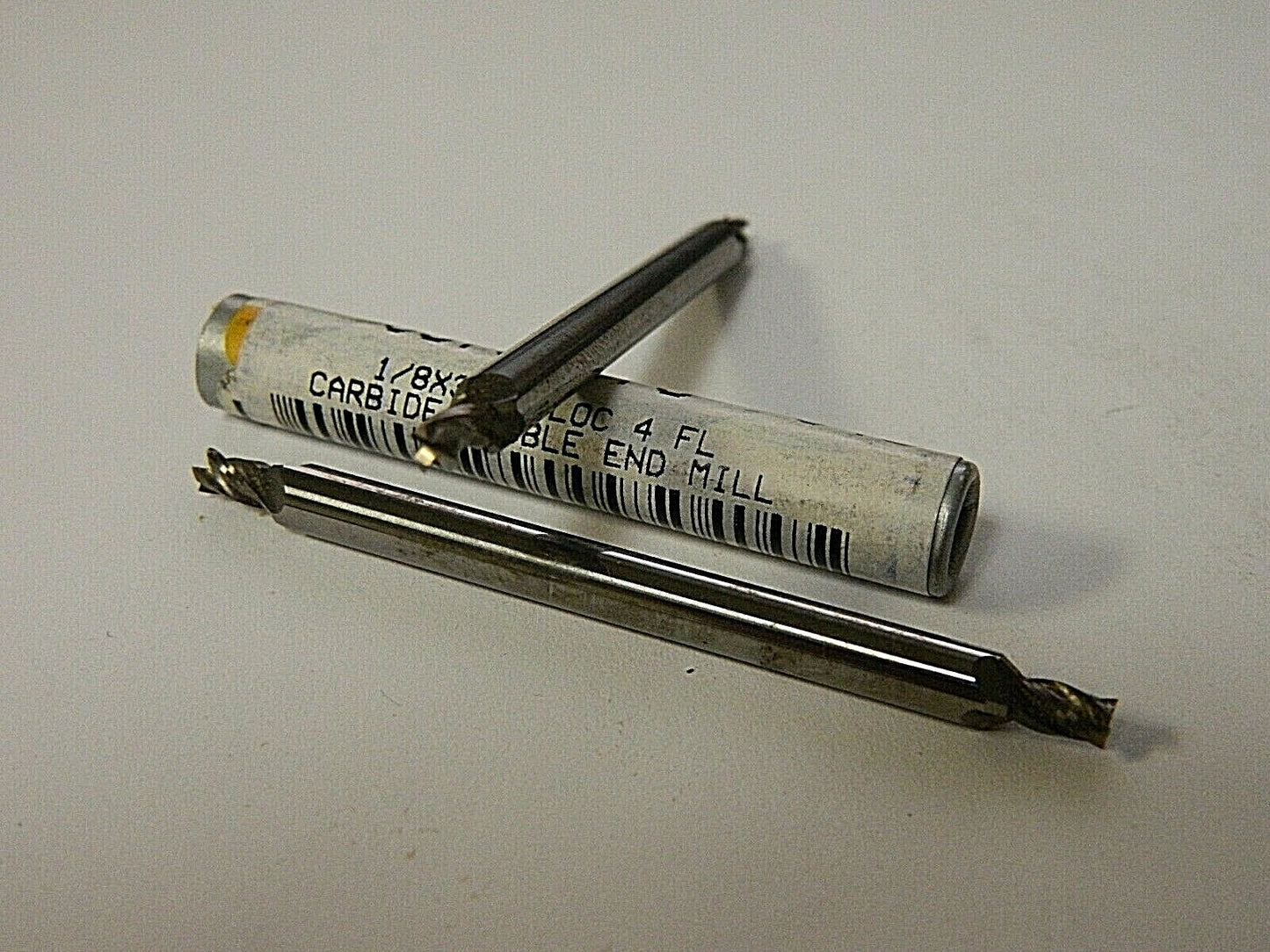 Precision Carbide Double End Mill 1/8" Shank Dia x 3/16" LOC 4FL QTY 2