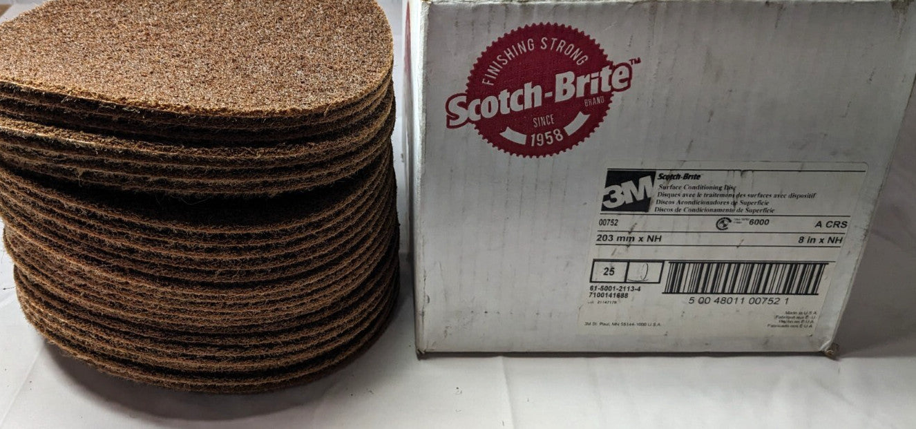 3M Hook & Loop Disc 8" Dia Non-Woven Aluminum Oxide 25pcs  7100141688