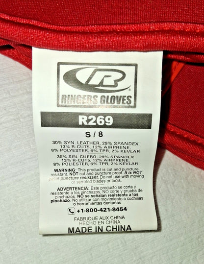 Ringers HI-VIS Synthetic Leather Extended Airprene Wrist Gloves Small/8 R269