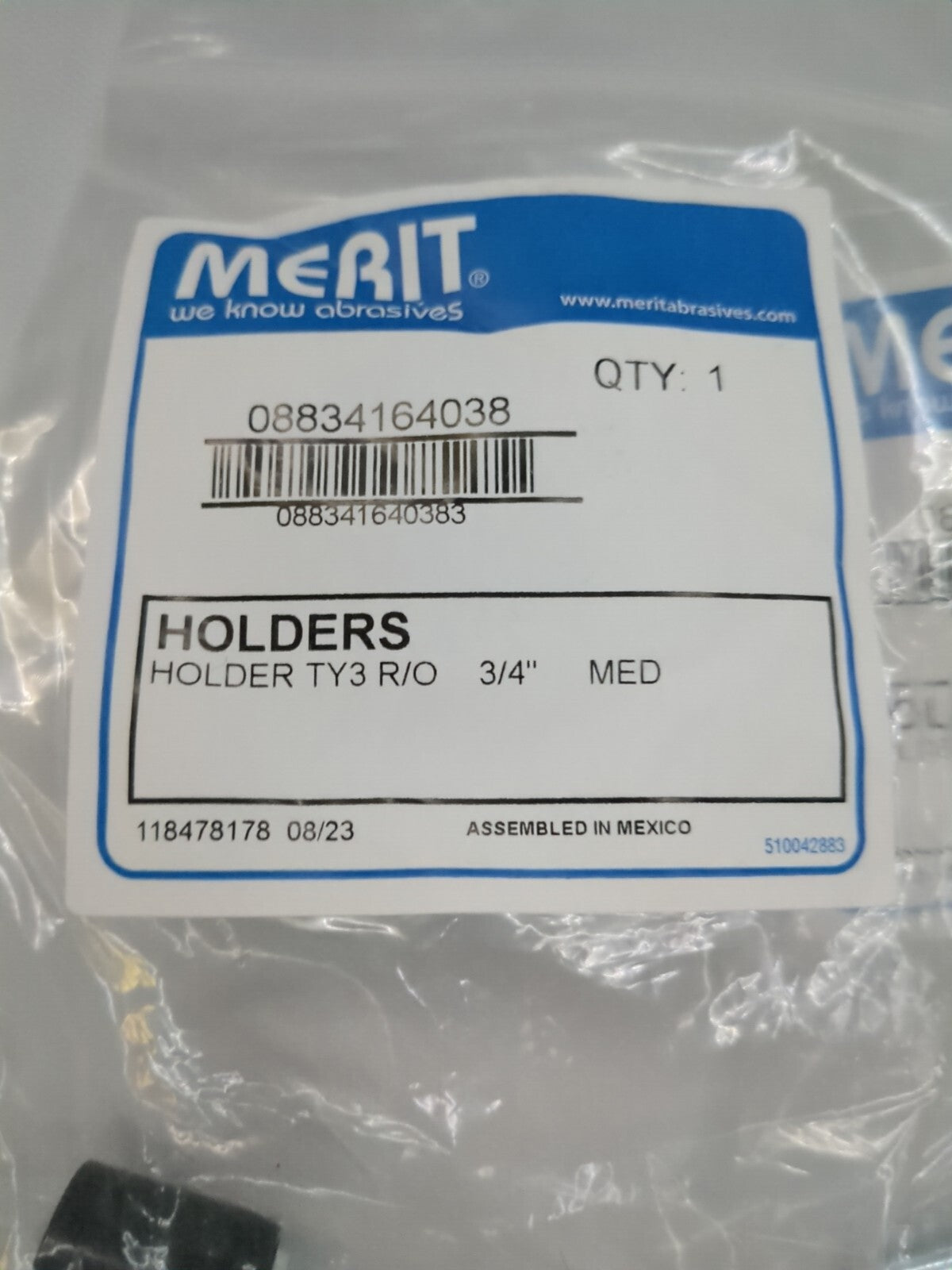 MERIT ABRASIVES Disc Backing Pad 2ct: Quick-Change Type R 08834164038