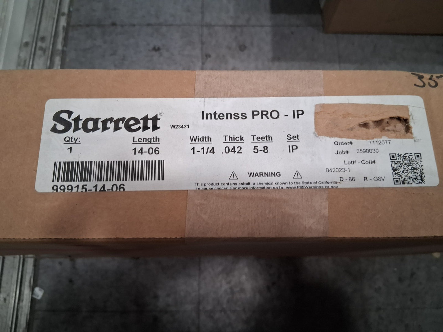 Starrett Welded Bandsaw Blade 14' 6 Long x 1-1/4" Wide x 5 to 8 TPI 99
