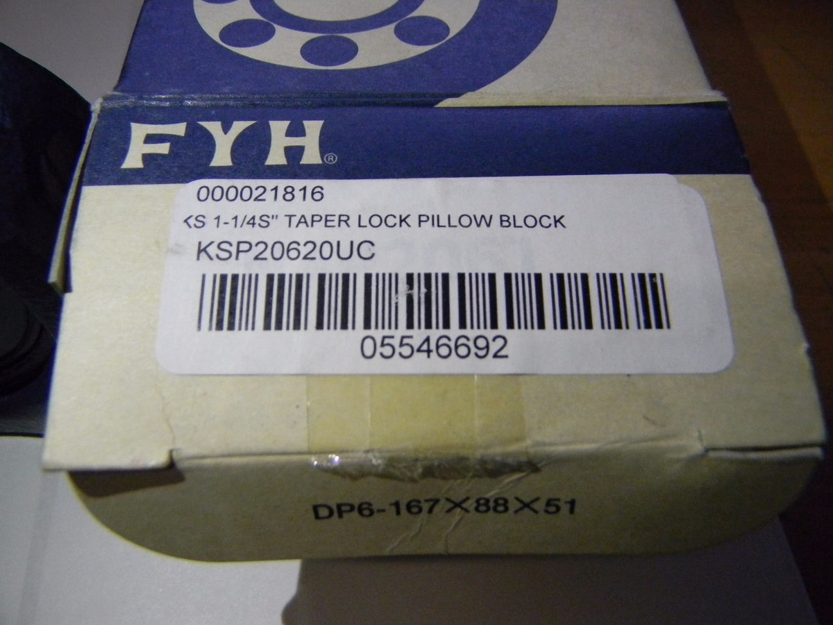 FYH KS 1-1/4S" Taper Lock Pillow Block KSP20620UC