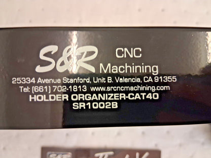 S&R Products Cat/BT 40 & ER16 Collet Organizer Tool Holder Rack 1002B