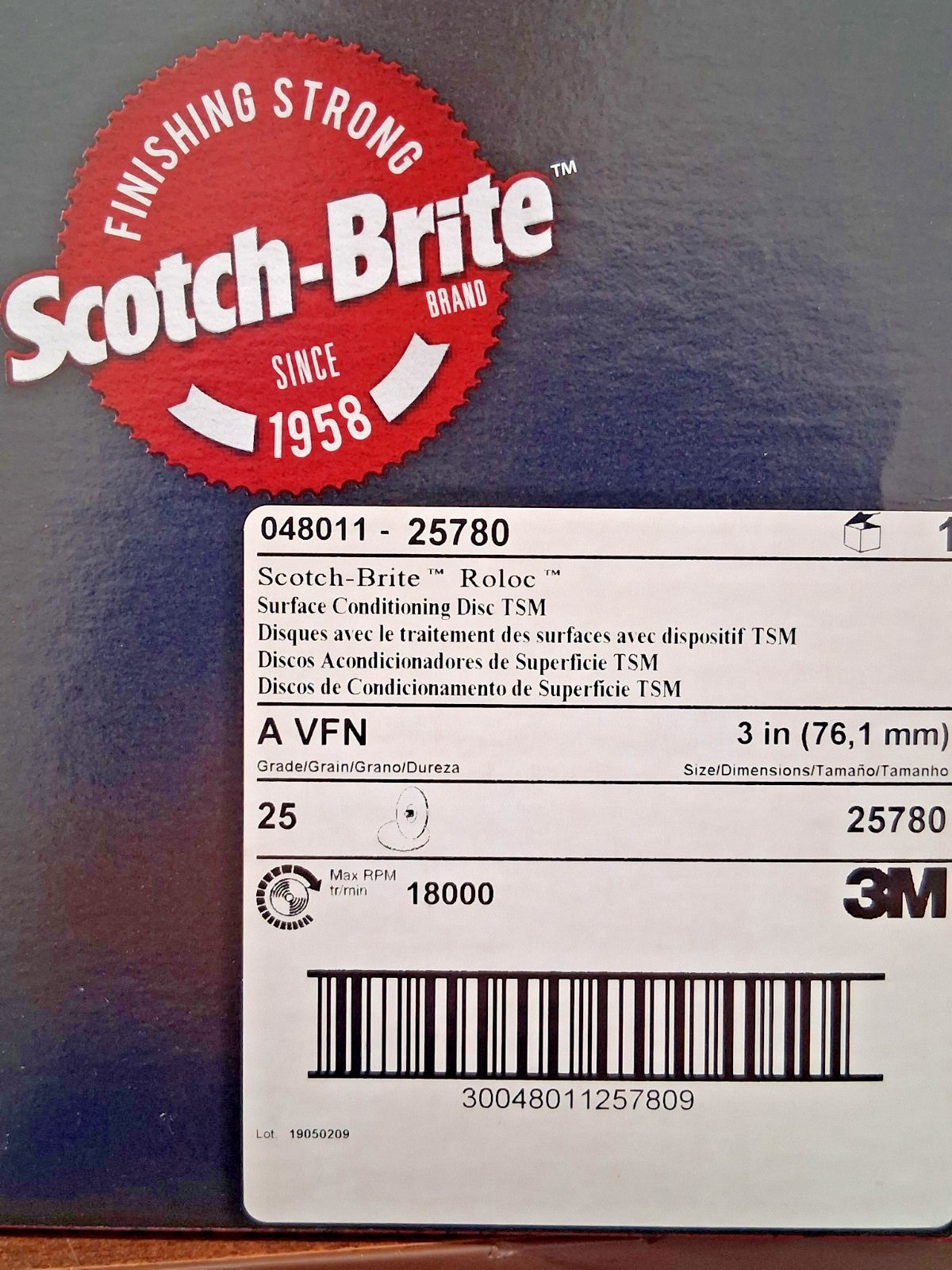 3M NonWoven Silicon Carbide Quick-Change Discs QTY25 Roloc TSM 3" Dia 7000120998
