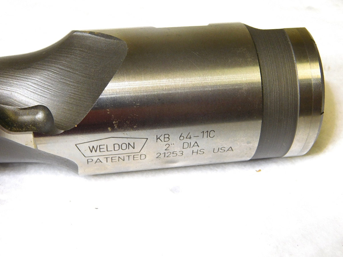 Weldon Tool Crest Cut End Mill 2 Dia 2Fl 6 LOC 2 Shk Dia 9.75 OAL KB64-11C