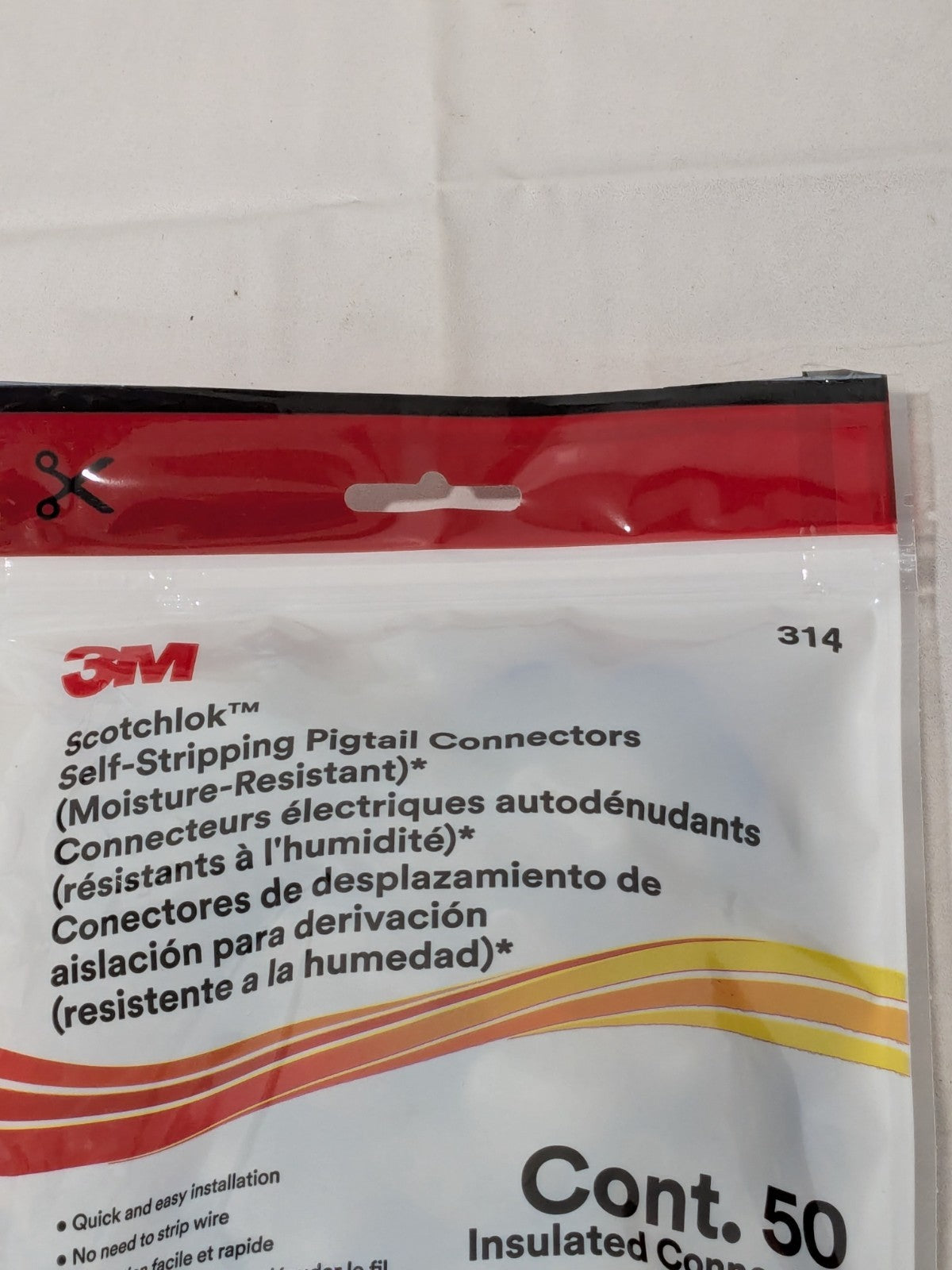 3M 22 to 14 AWG, Blue, IDC, Tap Quick Splice Connector Pack of 50 7100166936