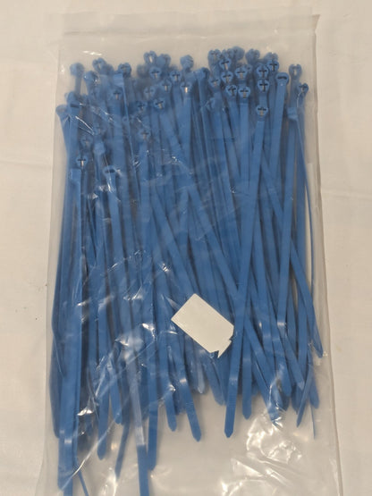 T&B Ty-Rap Detectable Cable Tie: Stainless Steel Barb, 7.2" L, 100 Pk TY525M-NDT