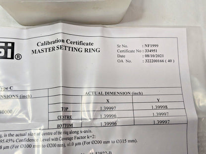 SPI Setting Ring 1.4" ID x 2-3/4" OD X 0.709" Thick 10-739-1