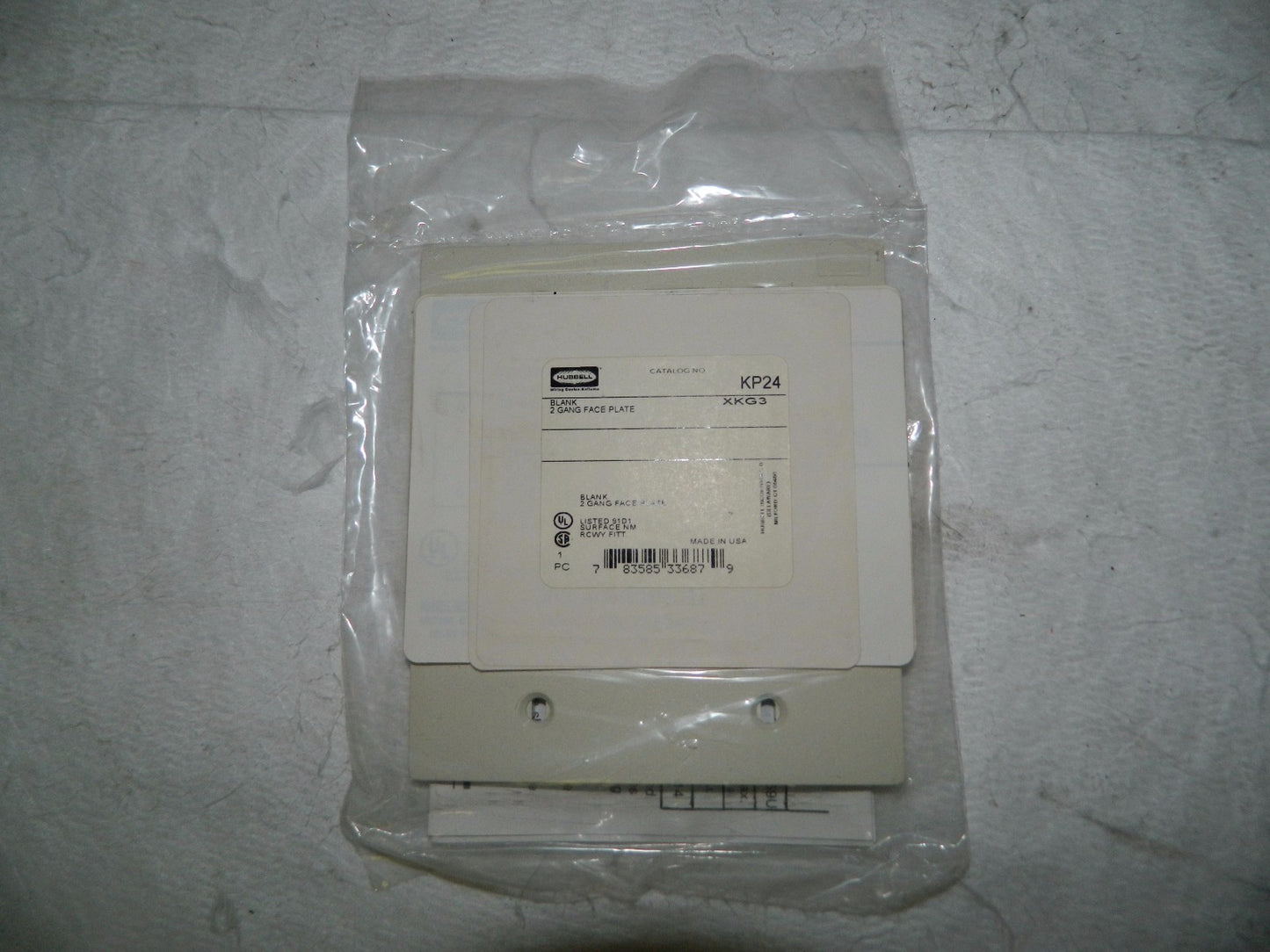 Hubbell Wiring Device Kellems Square Raceway Plate 8 Pack #KP24
