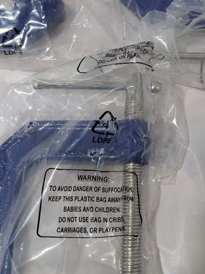 Irwin C-Clamp: 4" Max Opening, 3" Throat Depth, Cast Iron Qty 5 225104