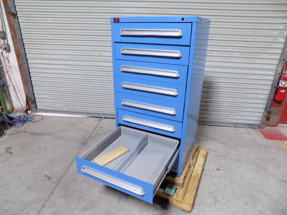 Lyon Modular Storage Cabinet 8 Drawer 59 x 30 x 28 Steel Blue DAMAGED