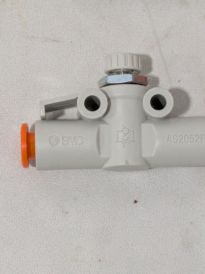 SMC Air Flow Control Valve: In-Line, Tube, 1/4" Tube OD Qty 4 AS2052F-07