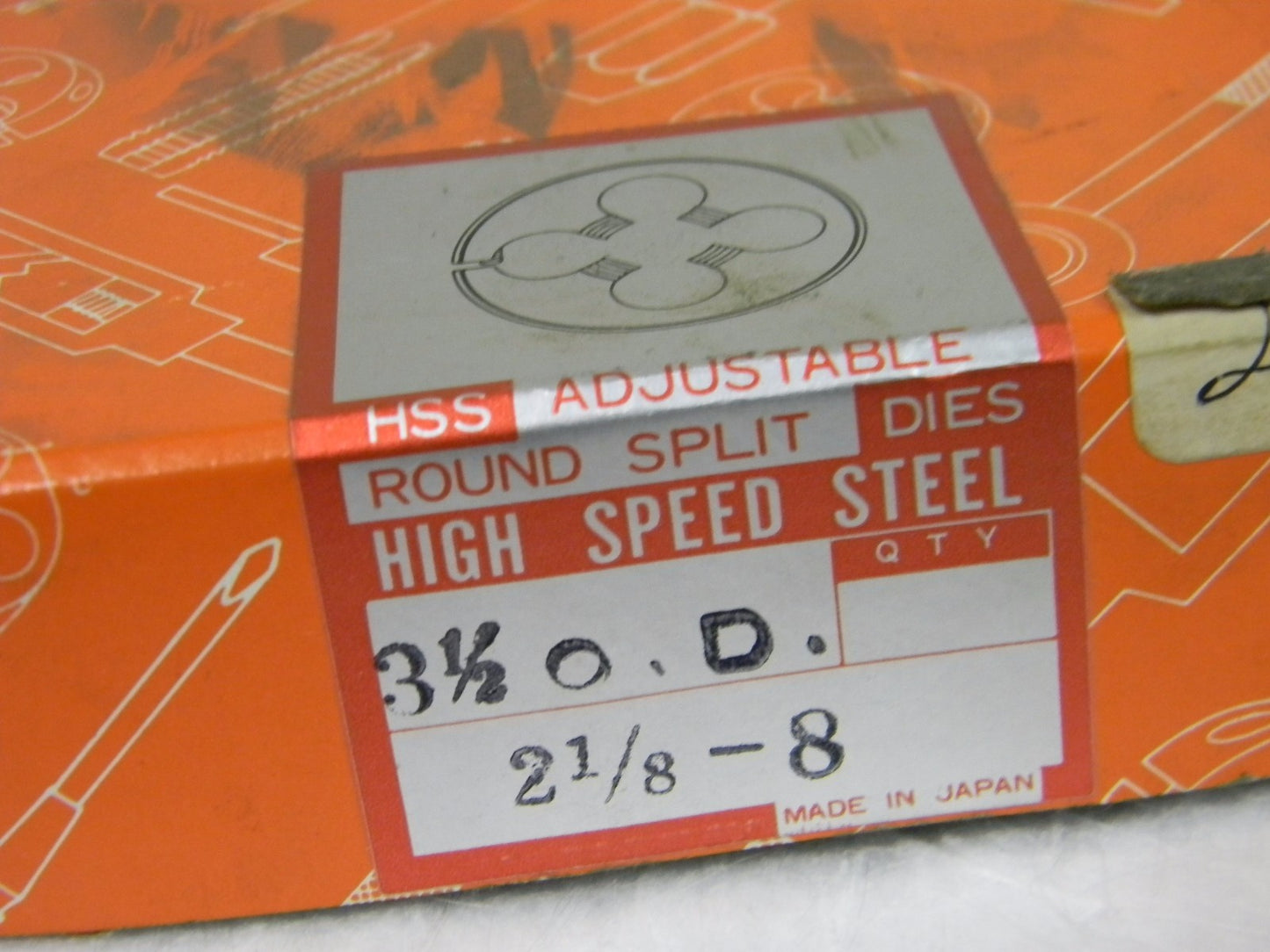 Pro-Grade Adjustable Rd Special Thread Split Die 2-1/8"-8 HSS 2-1/2" O