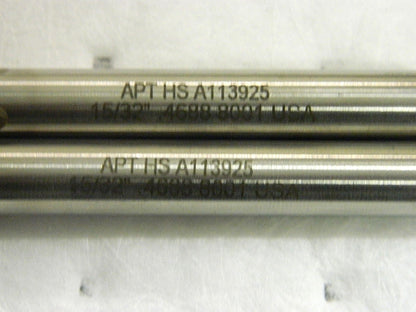 Alvord Polk Tool Core Drills HSS RH 15/32" x 7-1/2" OAL 4FL Qty 2 4702