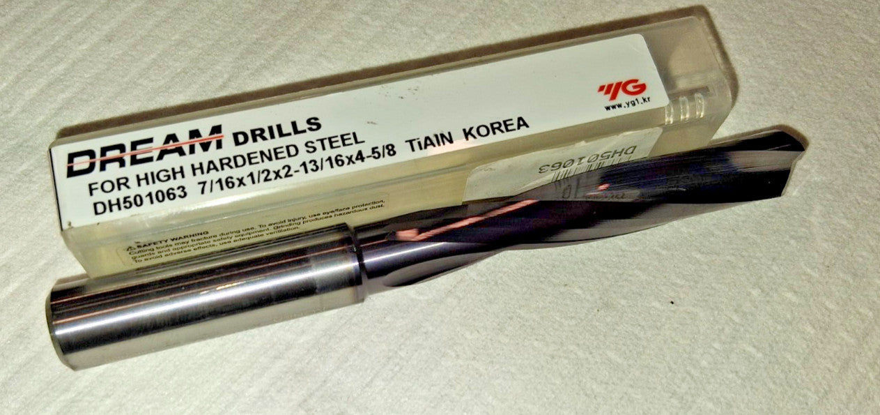 DREAM DRILLS DREAM CARBIDE DRILL HARDENED STEEL DH501063