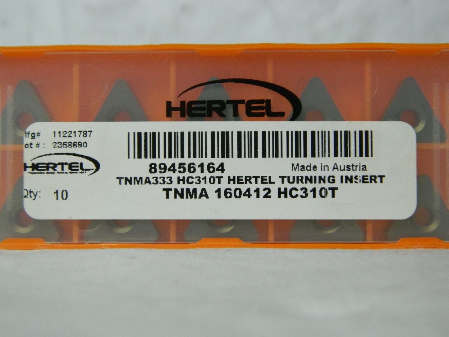Hertel TNMA333 Grade HC310T Carbide Turning Insert QTY 10 89456164