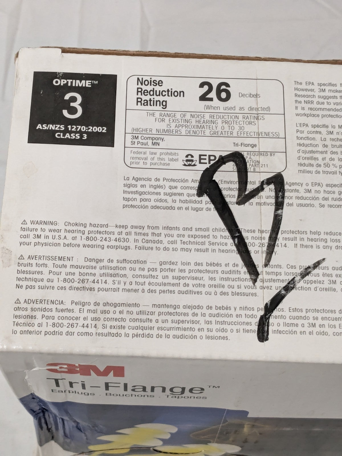 3M Earplugs: 26.00 dB, Foam, Flanged, Roll Down, Corded Qty 100 7000127187