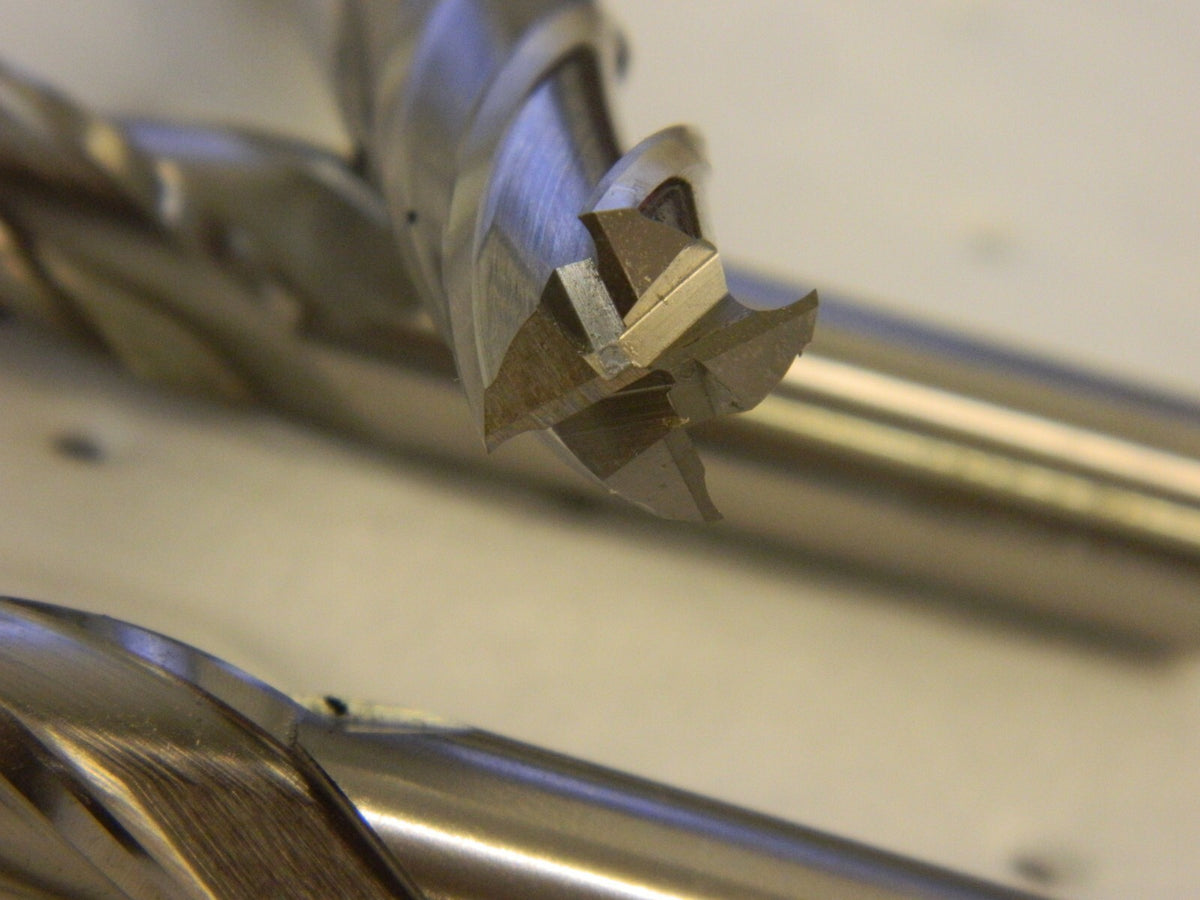 HERTEL Square End Mill qty3 : 1/2 Dia, 1-1/4 LOC, 4 Flutes, Cobalt E2039032