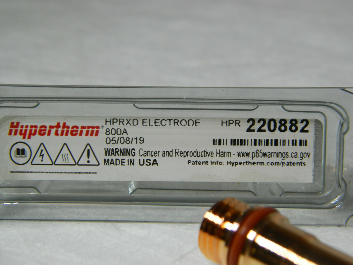 Hypertherm 800 Amp Electrode For HPR800XD Plasma Torch 220882