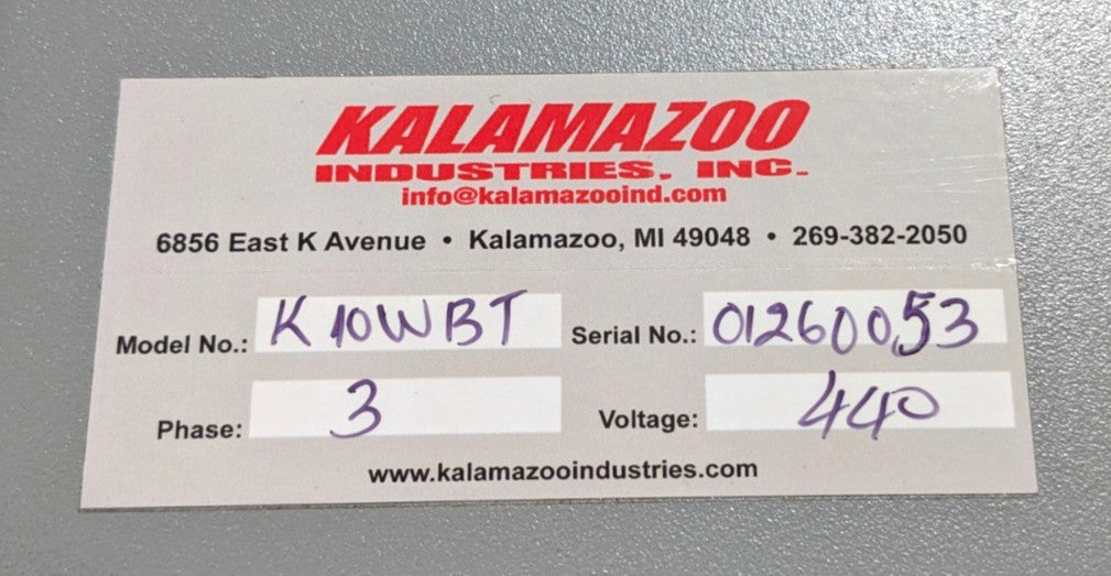 Kalamazoo 10"  Chop &amp; Cut-Off Saw  220/440V  2 hp  3,450 RPM  *Shipping